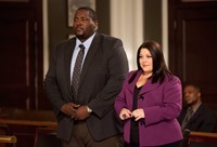 Drop Dead Diva, Quinton Aaron (L), Brooke Elliott (R), 'Bride-a-Palooza', Season 3, Ep. #12, 09/18/2011, ©LIFETIME