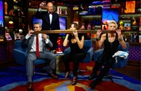Watch What Happens: Live, Andy Cohen (L), Gina Gershon (C), Jackie Warner (R), 07/16/2009, ©BRAVO