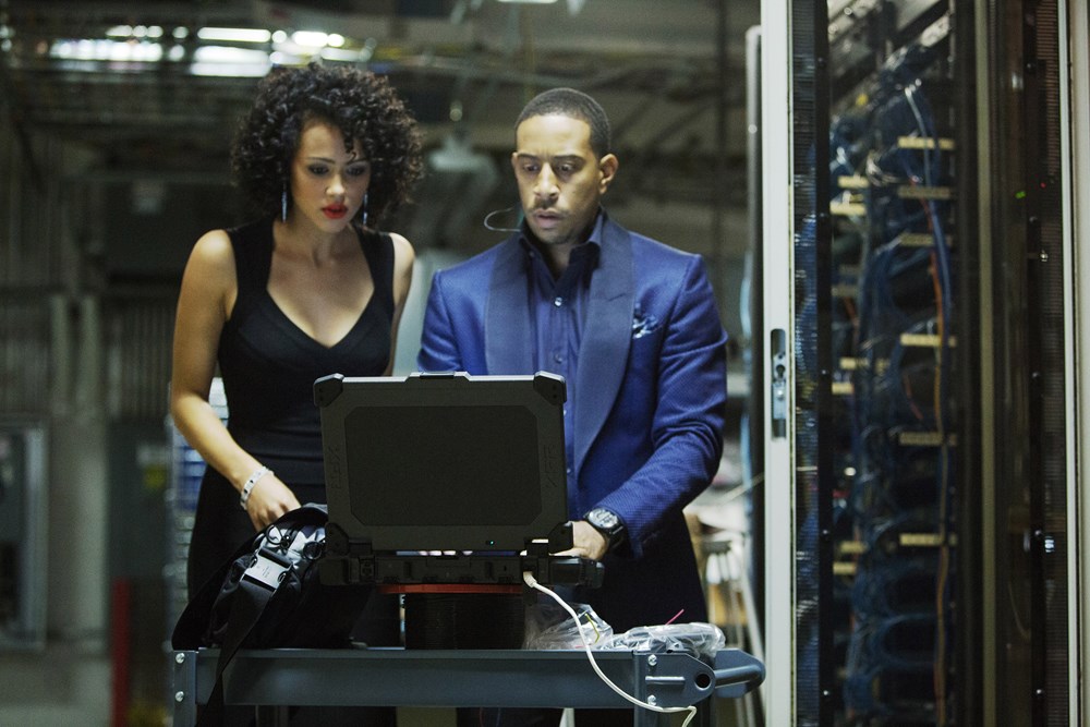 FURIOUS 7, (aka FAST & FURIOUS 7), from left: Nathalie Emmanuel, Ludacris, 2015. ph: Scott Garfield/©Universal Pictures