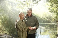 NCIS, Long Nguyen (L), Mark Harmon (R), 09/23/2003, ©CBS