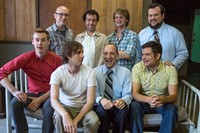 The Birthday Boys, from left: Dave Ferguson, Chris VanArtsdalen, Mike Hanford, Matt Kowalick, Tony Hale, Jefferson Dutton, Mike Mitchell, Tim Kalpakis, 'Cerf's Folly', Season 2, Ep. #9, 12/12/2014, ©IFC