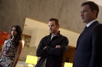Second Chance, Dilshad Vadsaria (L), Rob Kazinsky (C), Tim DeKay (R), 'Palimpsest', Season 1, Ep. #6, 02/19/2016, ©FOX