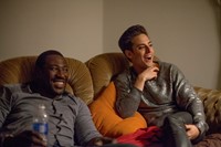 Taxi Brooklyn, Jacky Ido (L), Raul Casso (R), 'Black Widow', Season 1, Ep. #7, 08/06/2014, ©NBC