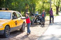 Taxi Brooklyn, Shane Epstein Petrullo (L), Chyler Leigh (C), Jacky Ido (R), 'Precious Cargo', Season 1, Ep. #4, 07/16/2014, ©NBC