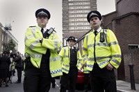 Babylon, Owain Arthur (L), Jill Halfpenny (C), Cavan Clerkin (R), 'Victoria Park', Season 1, Ep. #4, 01/29/2015, ©SC