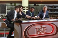 The Taste, Nigella Lawson (L), Marcus Samuelsson (C), Anthony Bourdain (R), 'Under the Sea', Season 3, Ep. #2, 12/11/2014, ©ABC