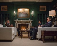 Power, Victor Garber (L), Omari Hardwick (C), Neal Huff (R), 'Loyalty', Season 1, Ep. #7, 07/26/2014, ©STARZPR