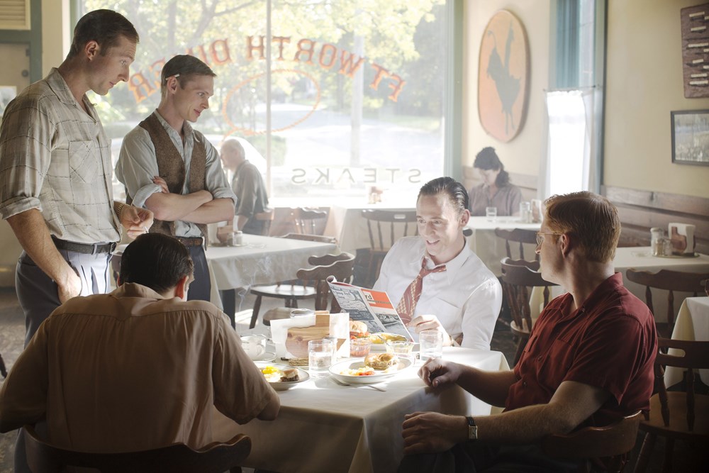I SAW THE LIGHT, from left: Casey Bond, Joshua Brady, Tom Hiddleston as Hank Williams, Wesley Robert Langlois, 2015. ph: Alan Markfield/© Sony Pictures Classics