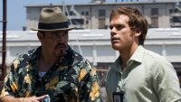 Dexter, David Zayas (L), Michael C Hall (R), 'Dexter: Dex, Lies, And Videotape', Season 2, Ep. #6, 11/04/2007, ©SHO