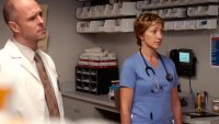 Nurse Jackie, Paul Schulze (L), Edie Falco (R), 'When The Saints Go', Season 3, Ep. #6, 05/02/2011, ©SHO