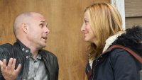 Nurse Jackie, Paul Schulze (L), Edie Falco (R), 'Clean', Season 7, Ep. #1, 04/12/2015, ©SHO