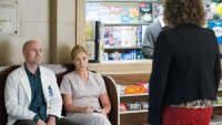 Nurse Jackie, Paul Schulze (L), Edie Falco (R), 'Godfathering', Season 7, Ep. #3, 04/26/2015, ©SHO