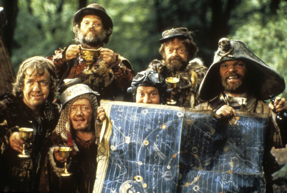 TIME BANDITS, top: Malcolm Dixon, Tiny Ross, second row: Mike Edmonds, Kenny Baker, David Rappaport, Jack Purvis, 1981. TM and ©Copyright Twentieth Century Fox. All rights reserved.