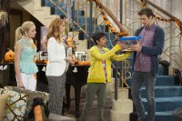 Jessie, from left: Peyton Roi List, Debby Ryan, Karan Brar, Pierson Fode, 'Ride to Riches', Season 3, Ep. #25, 11/21/2014, ©DISNEYCHANNEL