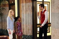 Jessie, Peyton Roi List (L), Skai Jackson (C), Pierson Fode (R), 'There Goes the Bride', Season 3, Ep. #24, 10/10/2014, ©DISNEYCHANNEL
