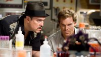 Dexter, David Zayas (L), Michael C Hall (R), 'Let's Give the Boy a Hand', Season 1, Ep. #4, 10/22/2006, ©SHO