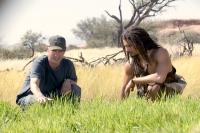 10,000 BC, director Roland Emmerich, Steven Strait, on set, 2008. ©Warner Bros.