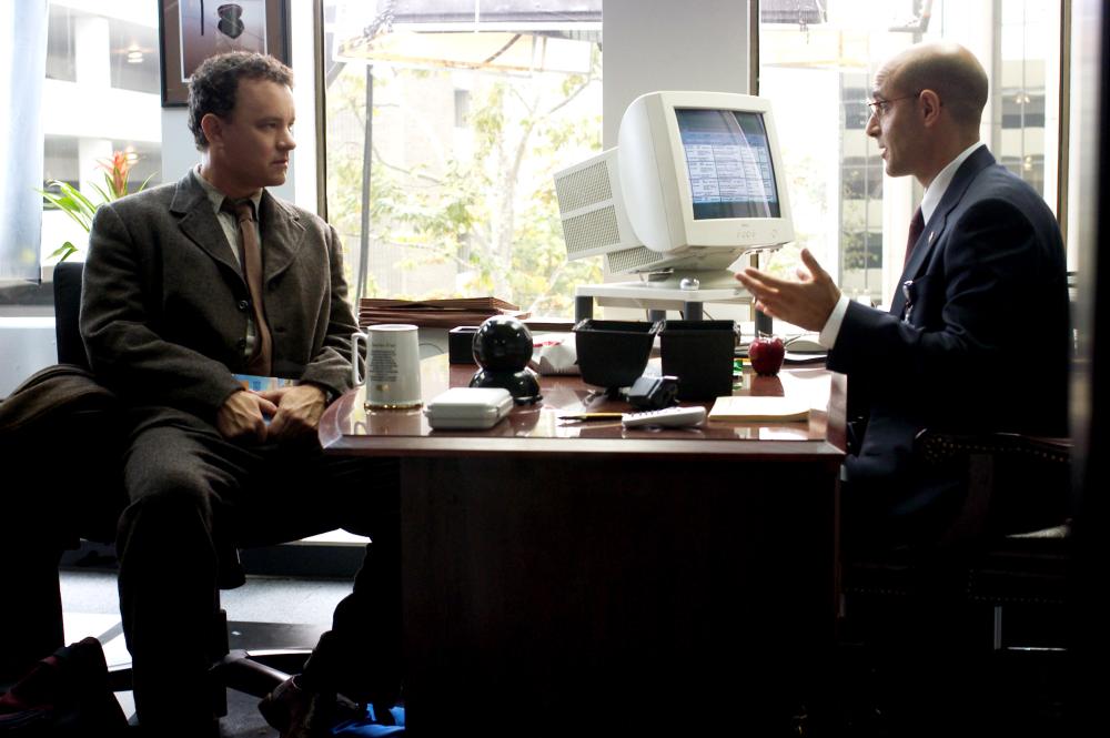 THE TERMINAL, Tom Hanks, Stanley Tucci, 2004, (c) DreamWorks
