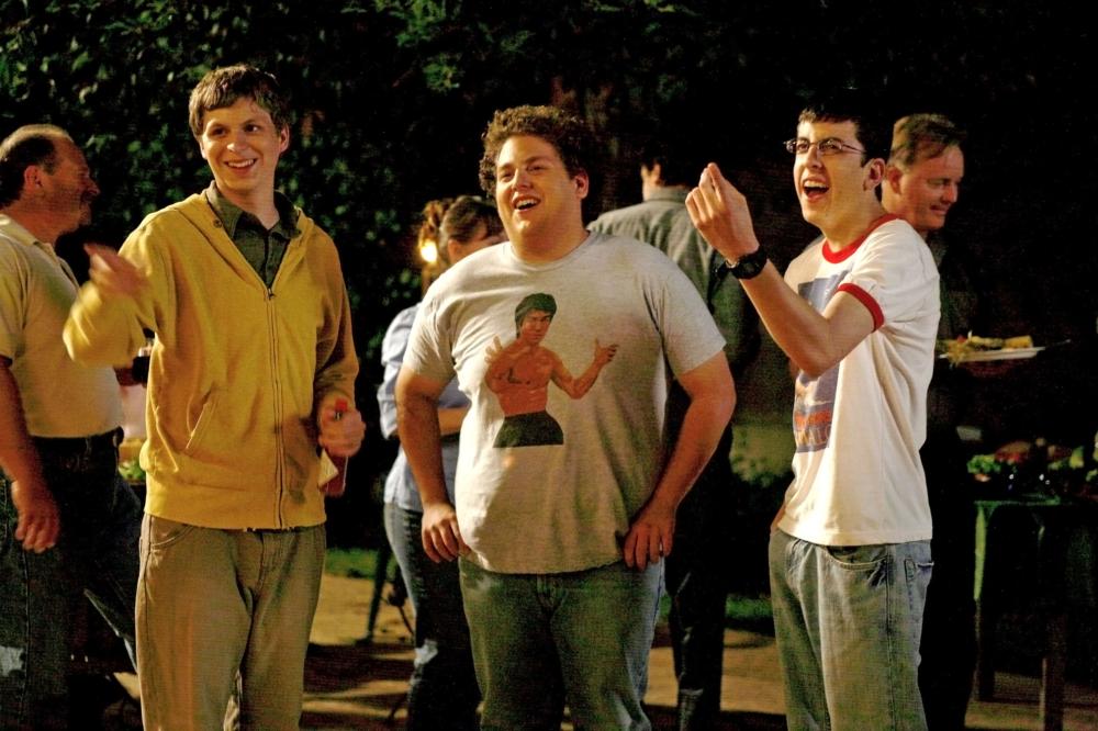 SUPERBAD, Michael Cera, Jonah Hill, Christopher Mintz-Plasse, 2007. ©Columbia Pictures