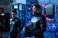 TEENAGE MUTANT NINJA TURTLES: OUT OF THE SHADOWS, from left: Brittany Ishibashi, Brian Tee, 2016. ph: Jessica Miglio/© Paramount Pictures