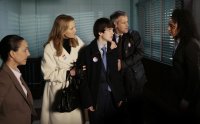 The Family, from left: Joan Allen, Liam James, Rupert Graves, Margot Bingham, 'Election Day', Season 1, Ep. #11, 05/08/2016, ©ABC