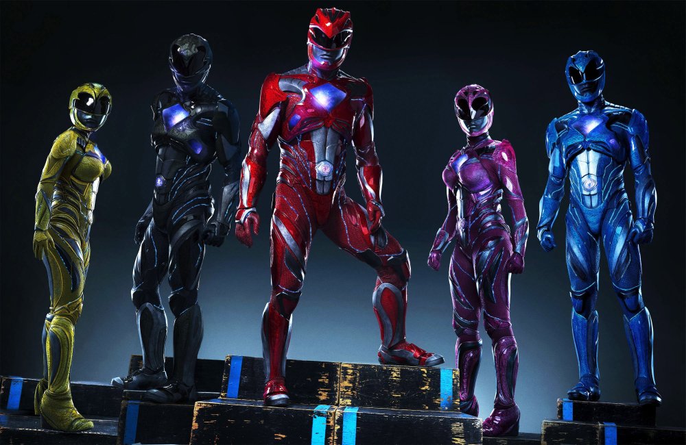 POWER RANGERS, From left: Becky G., Ludi Lin, Dacre Montgomery, Naomi Scott, RJ Cyler, 2017. ph: Tim Palen/© Lionsgate