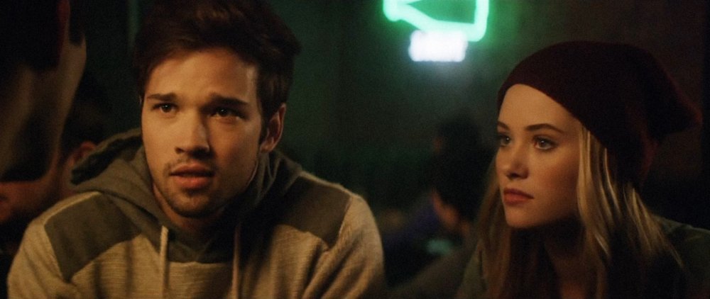 TELL ME HOW I DIE, l-r: Nathan Kress, Virginia Gardner, 2016. ©GoDigital