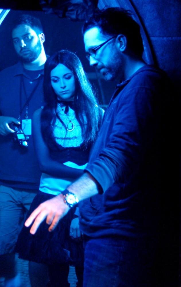 REPO! THE GENETIC OPERA, Alexa Vega (center), director Darren Lynn Bousman (right), on set, 2008. ©LionsGate