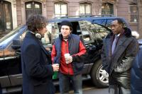 REIGN OVER ME, Adam Sandler, director Mike Binder, Don Cheadle, on set, 2007. ©Sony Pictures