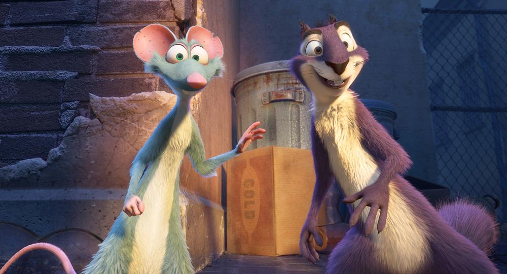 THE NUT JOB 2: NUTTY BY NATURE, FROM LEFT, BUDDY (VOICE: TOM KENNY), SURLY (VOICE: WILL ARNETT), 2017. ©OPEN ROAD FILMS