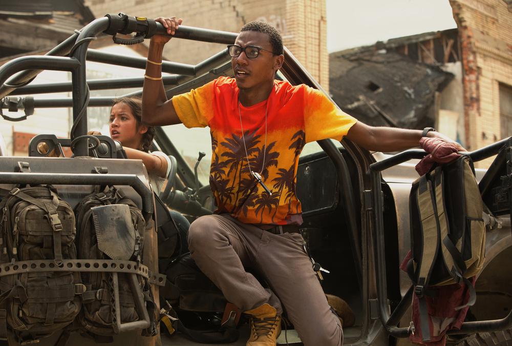 TRANSFORMERS: THE LAST KNIGHT, FROM LEFT: ISABELA MONER, JERROD CARMICHAEL, 2017. PH: ANDREW COOPER/© PARAMOUNT PICTURES