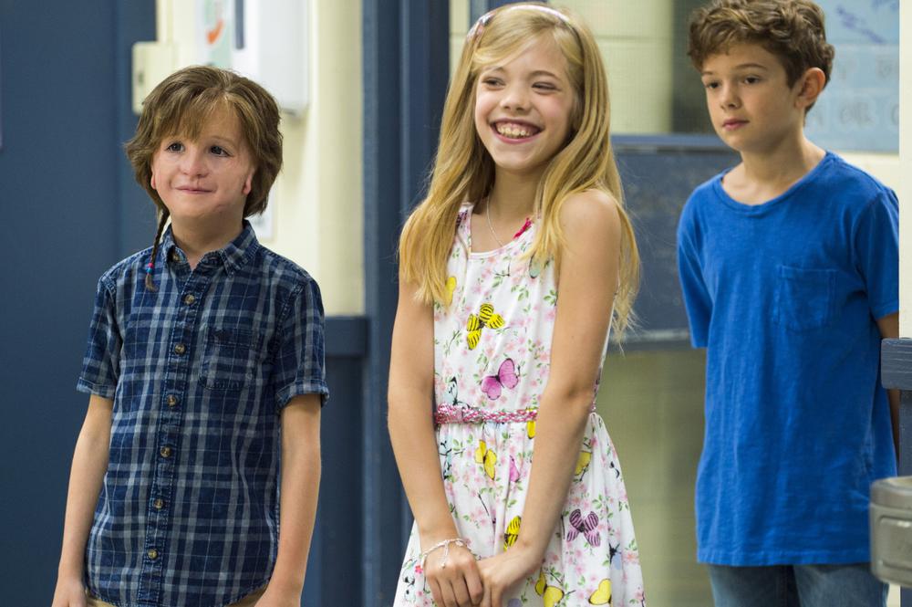 WONDER, FROM LEFT: JACOB TREMBLAY, ELLE MCKINNON, NOAH JUPE, 2017. PH: DALE ROBINETTE/© LIONSGATE