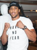 BRITISH PROFESSIONAL BOXER AND CURRENT WBC INTERNATIONAL HEAVYWEIGHT CHAMPION ANTHONY JOSHUA LAUNCHES HIS NEW 'FCUK FEAR' LUXURY SPORTSWEAR COLLECTION WITH FRENCH CONNECTION AT THEIR OXFORD STREET STORE IN LONDON, ENGLAND, UK ON THURSDAY 30TH APRIL 2015. PHOTOSHOT