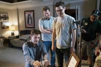 GAME NIGHT, FROM LEFT, JASON BATEMAN, DIRECTORS JONATHAN GOLDSTEIN AND JOHN FRANCIS DALEY, ON-SET, 2018. PH: HOPPER STONE. ©WARNER BROS.