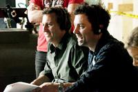GAME NIGHT, FROM LEFT, DIRECTORS JONATHAN GOLDSTEIN AND JOHN FRANCIS DALEY, ON-SET, 2018. PH: HOPPER STONE. ©WARNER BROS.