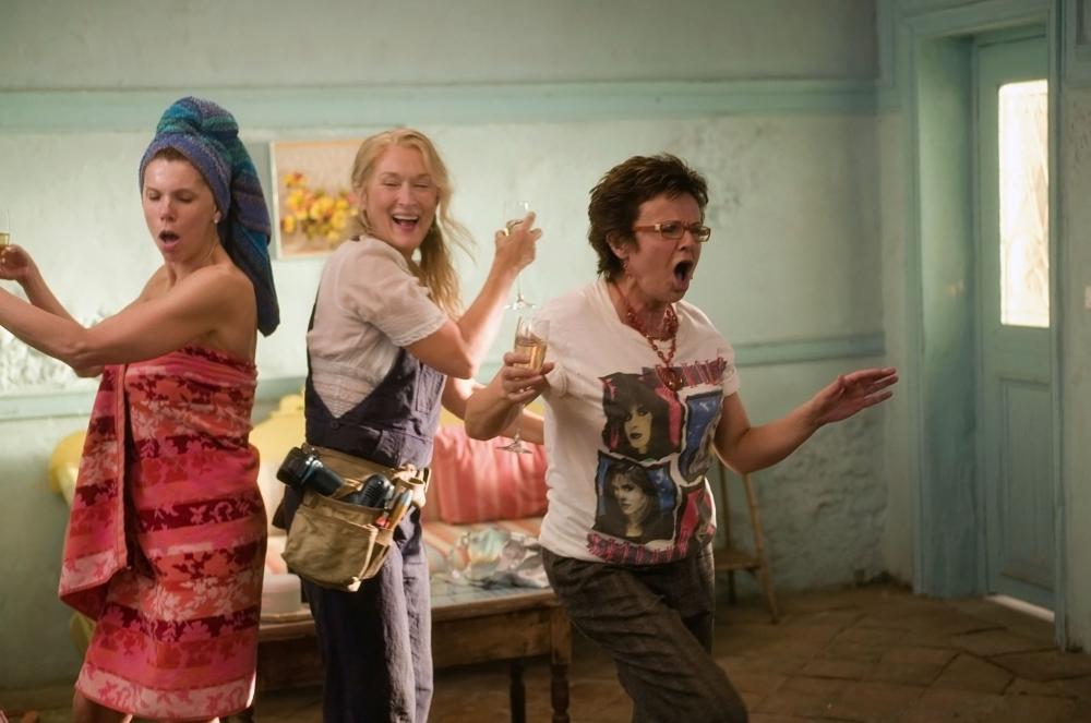 MAMMA MIA!, from left: Christine Baranski, Meryl Streep, Julie Walters, 2008. ©Universal