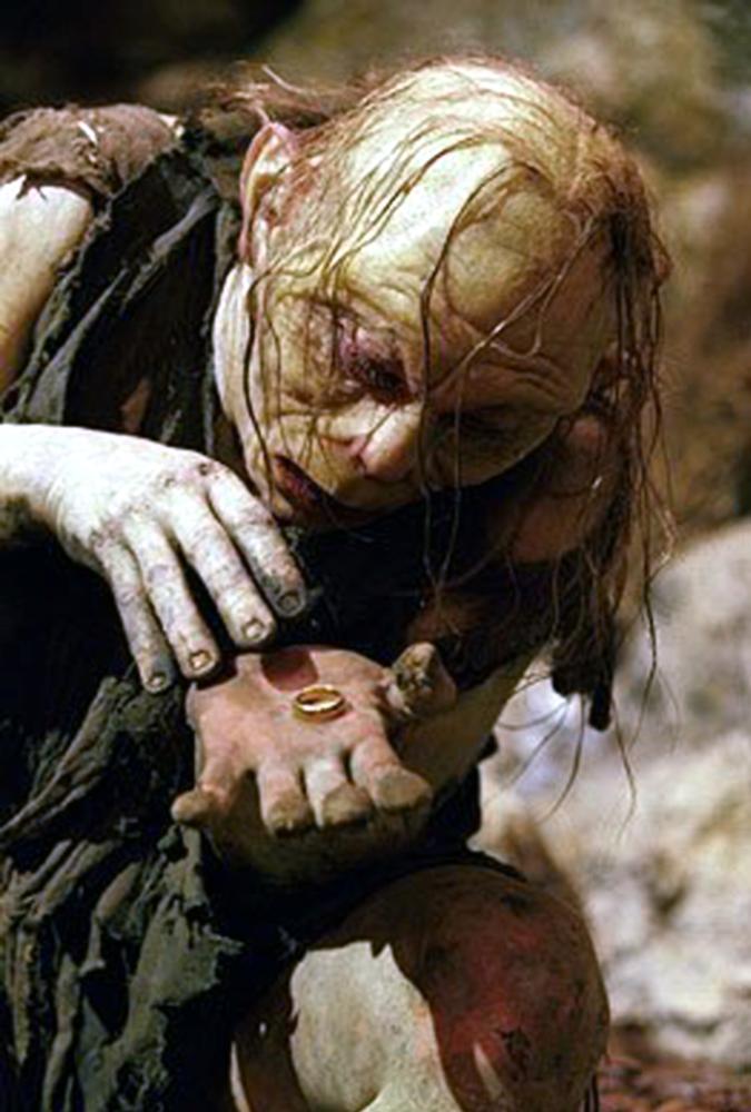 THE LORD OF THE RINGS: THE RETURN OF THE KING, Andy Serkis as `Gollum', 2003, (c) New Line