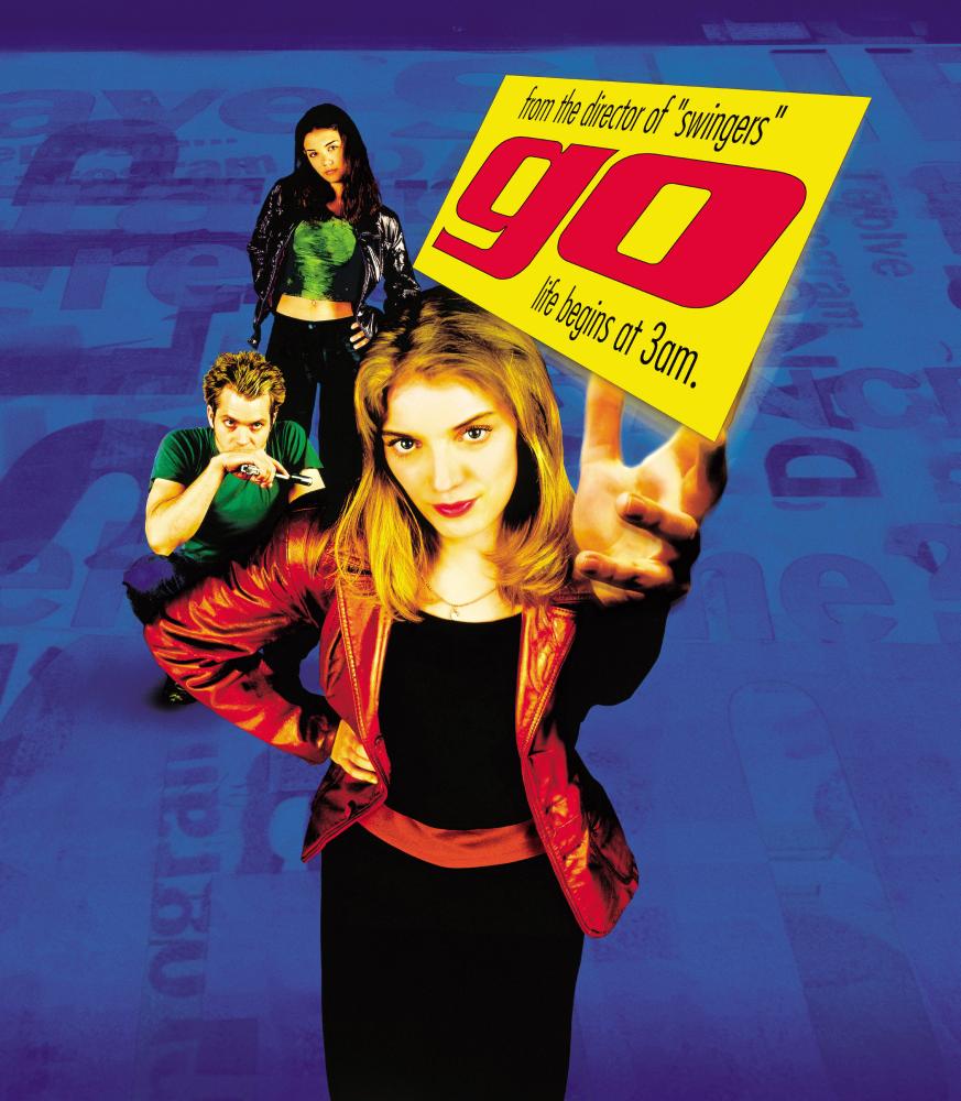 GO, (back to front) Katie Holmes, Timothy Olyphant, Sarah Polley, 1999, (c) Columbia
