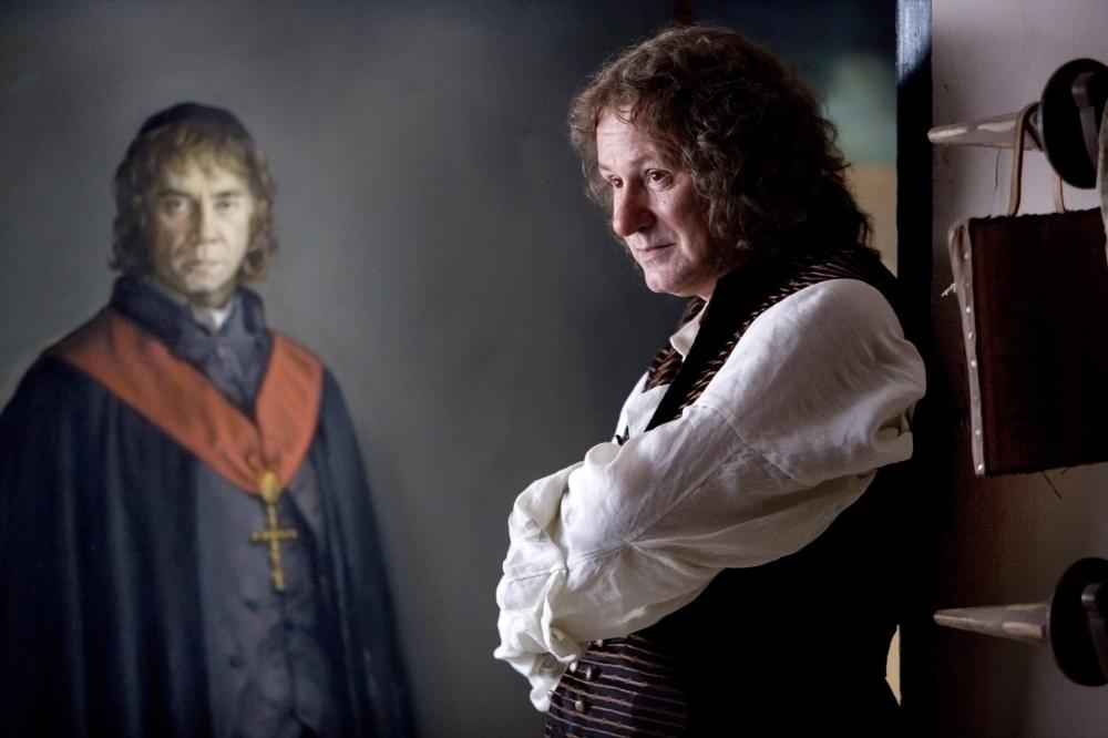 GOYA'S GHOSTS, Javier Bardem (in painting), Stellan Skarsgard as Francisco Goya, 2006. ©Warner Bros.