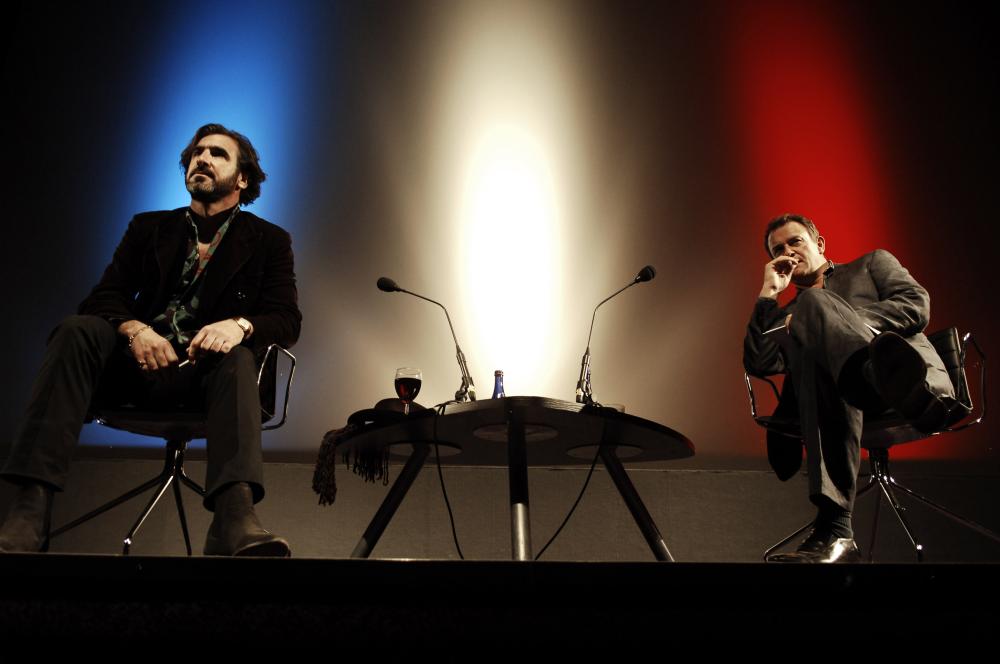 FRENCH FILM, (aka FRENCH LOVERS HAVE ALL THE ANSWERS), from left: Eric Cantona, Hugh Bonneville, 2008. ©IFC Films