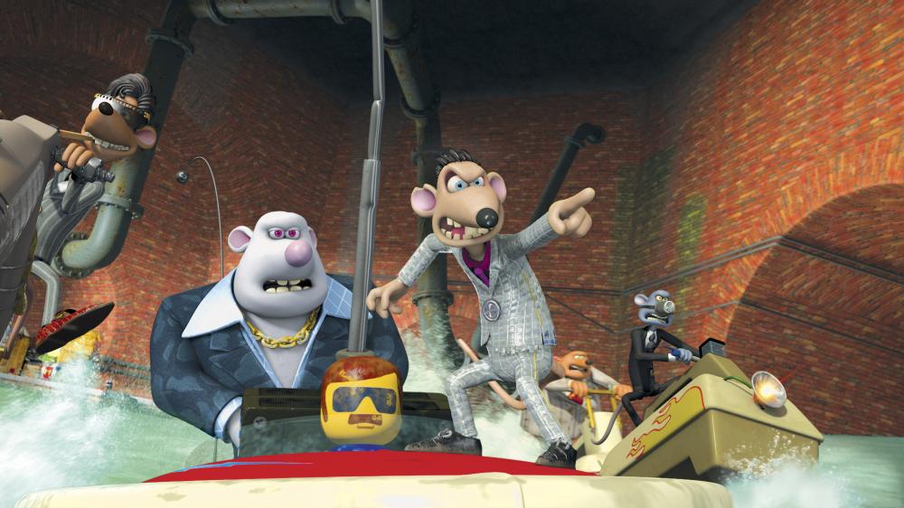 FLUSHED AWAY, Whitey (second from left, voice: Bill Nighy), Spike (front, right, voice: Andy Serkis), 2006. ©DreamWorks