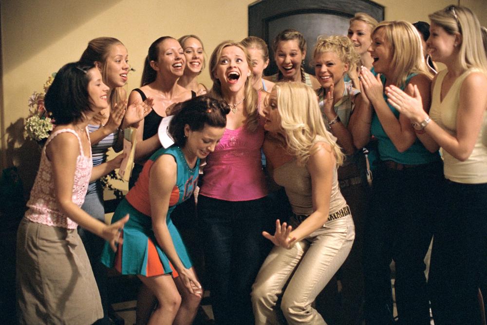 LEGALLY BLONDE, Alana Ubach, Reese Witherspoon, Jessica Cauffiel, 2001.