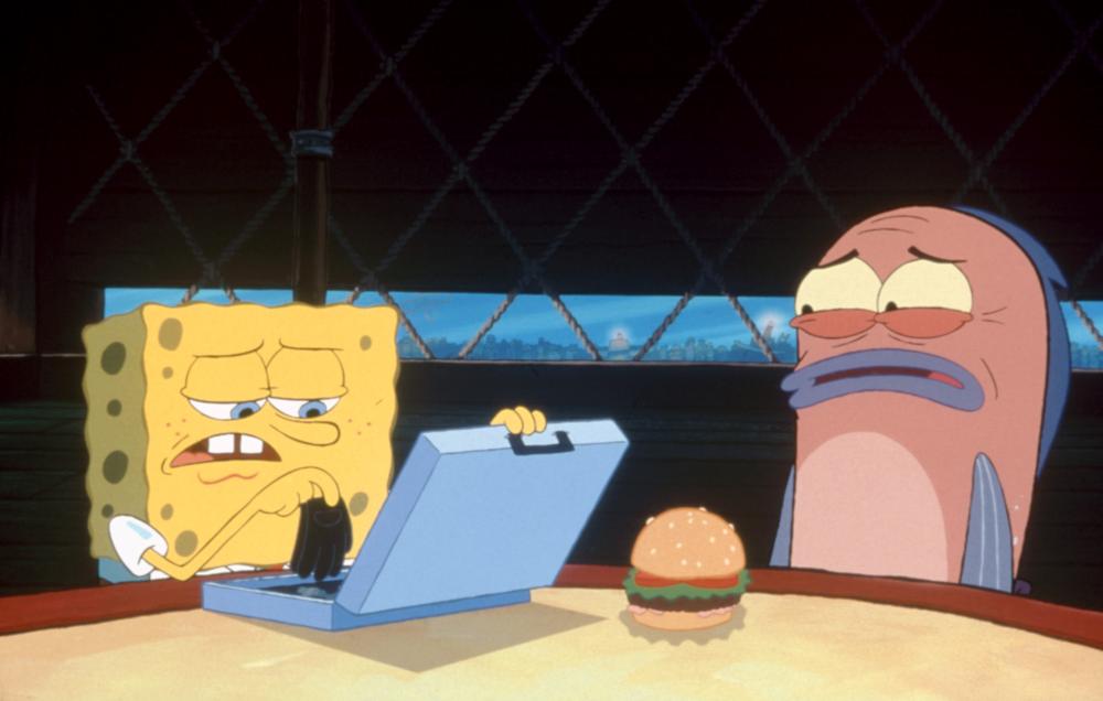 THE SPONGEBOB SQUAREPANTS MOVIE, left: SpongeBob SquarePants (voice: Tom Kenny), 2004. (c) Paramount