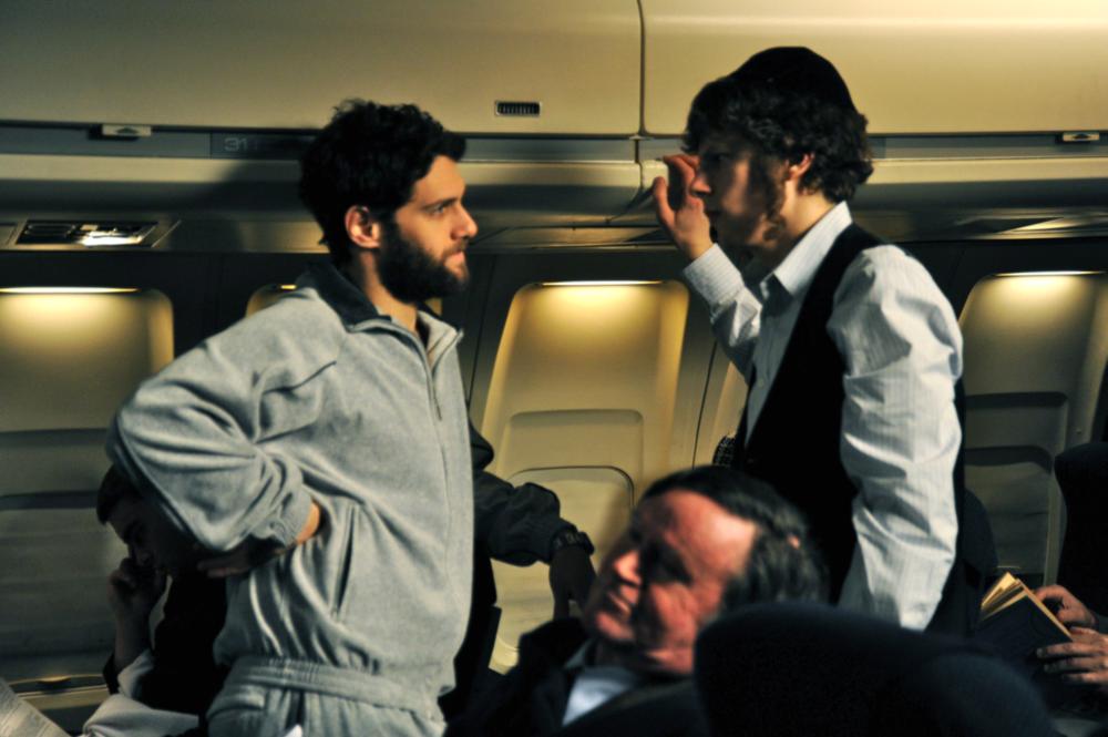 HOLY ROLLERS, from left: Justin Bartha, Jesse Eisenberg, 2010. ©First Independent Pictures