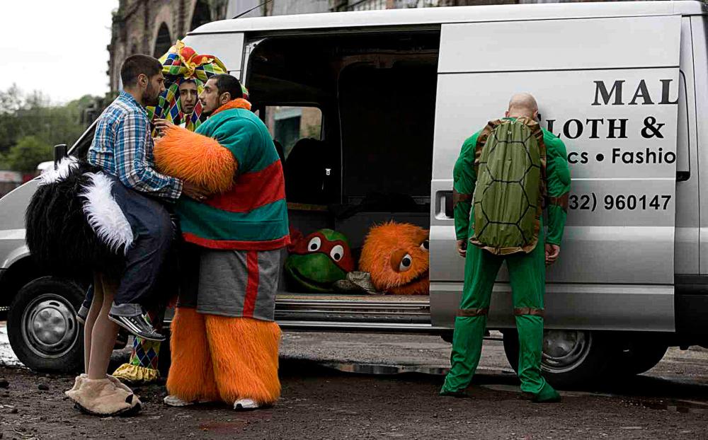 FOUR LIONS, from left: Adeel Akhtar, Kayvan Novak, Riz Ahmed, Nigel Lindsay, 2010. ©Midget Entertainment/