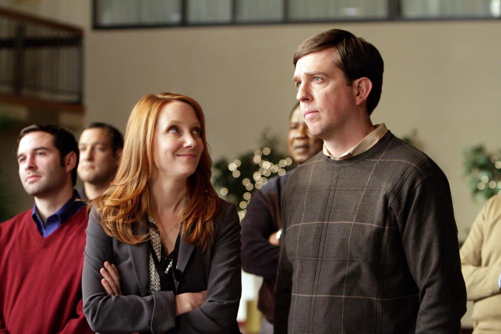 CEDAR RAPIDS, from left: Anne Heche, Ed Helms, 2011. ph: Zade Rosenthal/TM and Copyright ©Fox Searchlight Pictures. All rights reserved.