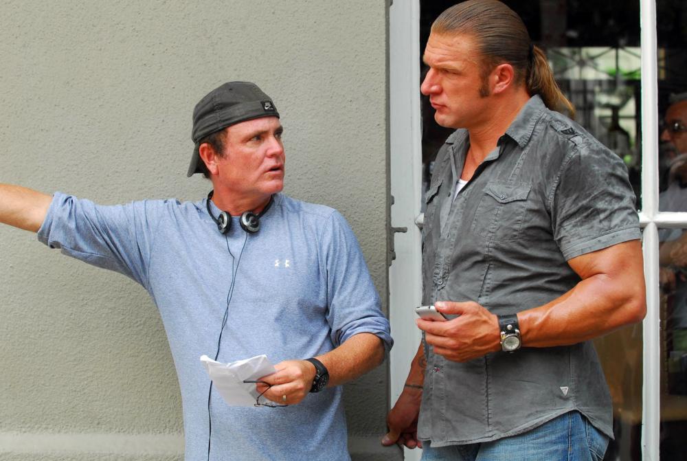 THE CHAPERONE, from left: director Stephen Herek, Paul Levesque, on set, 2011. ©Samuel Goldwyn Films