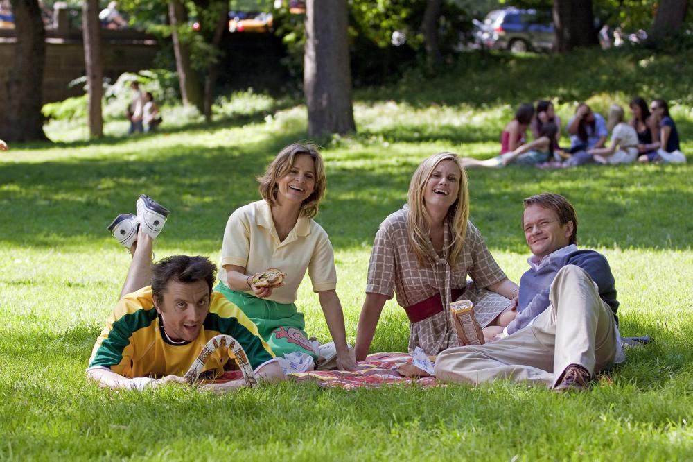 THE BEST AND THE BRIGHTEST, from left: Peter Serafinowicz, Amy Sedaris, Bonnie Somerville, Neil Patrick Harris, 2010. ph: John Baer/©Echo Bridge Entertainment