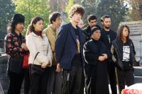 WOK THE KASBAH, (aka DE L'HUILE SUR LE FEU), l-r: Yubai Zhang, Tien Shue, Vincent Lacoste, Fatsah Bouyahmed, Azeddine Benamara, Claude Gensac, Nader Boussandel, Alice Belaidi, 2011, ph: Eric Caro/©UGC Distribution