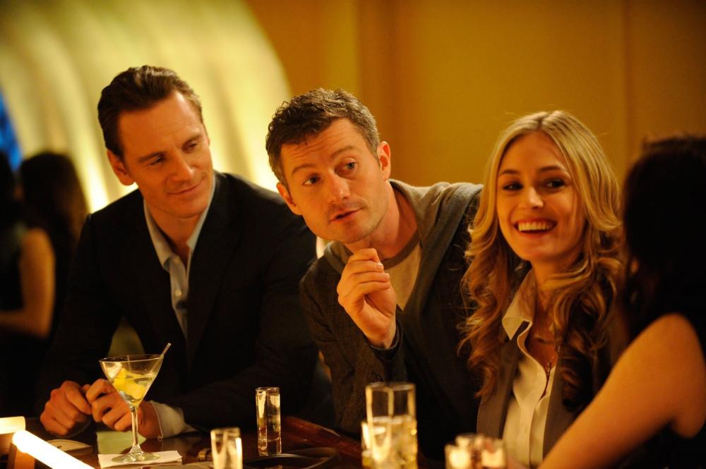 SHAME, Michael Fassbender (left), James Badge Dale (center), 2011. TM and ©Copyright Fox Searchlight Pictures. All rights reserved.